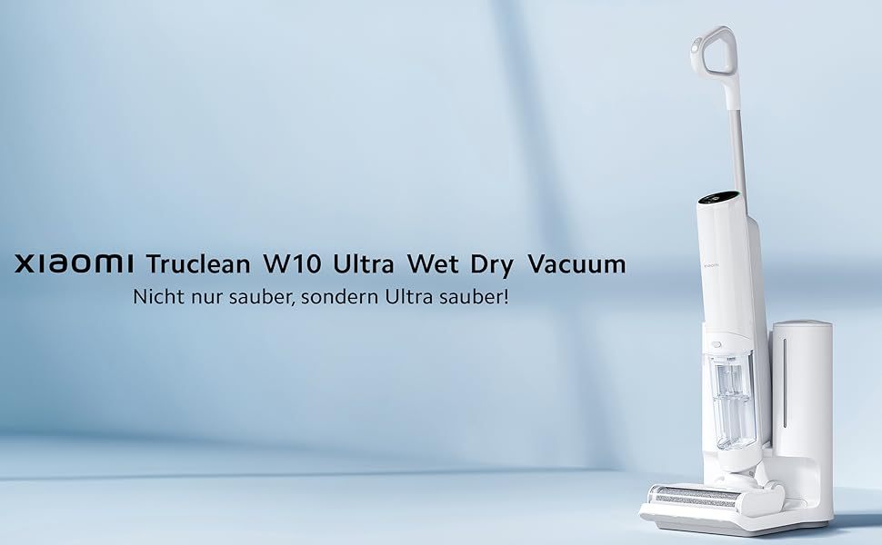 Xiaomi B0BBRNWH1V Truclean W10 Ultra Wet Dry Vacuum Cleaner with All-in-One Station Including Charging and Drying Function (Wipe with 75°C Water, Up to 35 Minutes Battery Life, LED Display), White
