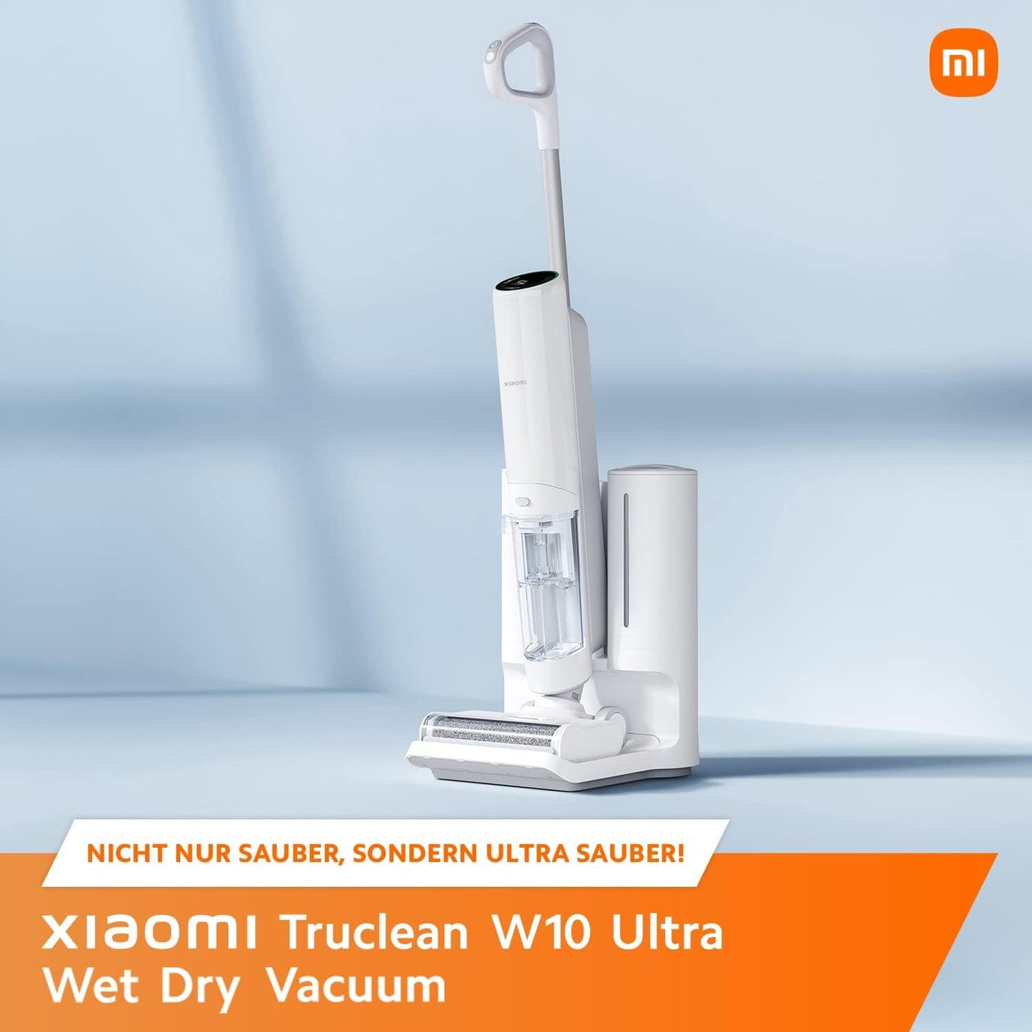 Xiaomi B0BBRNWH1V Truclean W10 Ultra Wet Dry Vacuum Cleaner with All-in-One Station Including Charging and Drying Function (Wipe with 75°C Water, Up to 35 Minutes Battery Life, LED Display), White