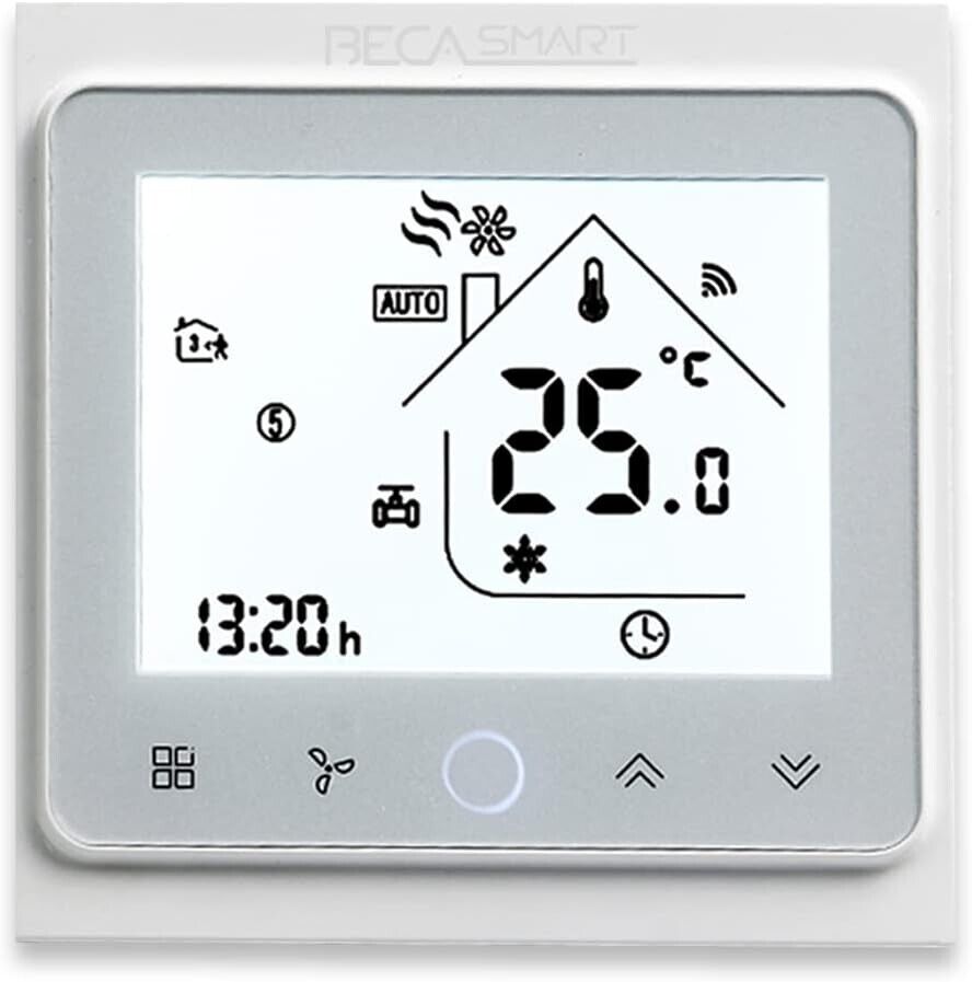 BecaSmart Series 002 Wi-Fi-Thermostat, Touchscreen, Voice kompatibel mit Alexa