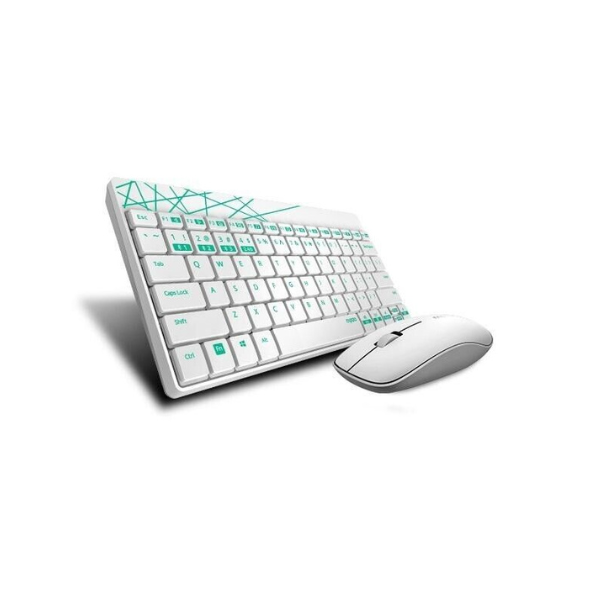 Rapoo 8000M kabelloses Multi-Mode Deskset Tastatur & Maus weiß QWERTZ (DE)