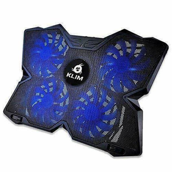 KLIM Wind Blue Laptop Kühler - Leistungsstark wie kein anderer - 4 Lüfter Gaming